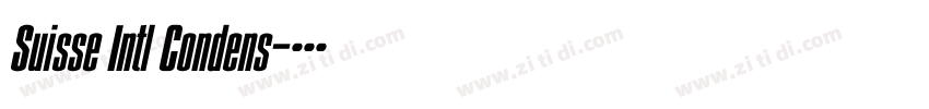 Suisse Intl Condens字体转换